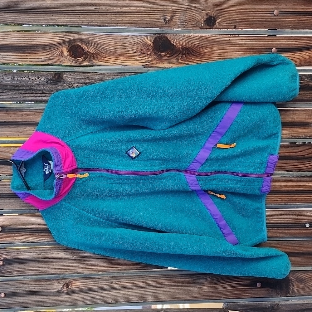 VINTAGE 90s WOOLRICH Nylon Fleece Jacket Mens M SIGMET GEAR Neon Windbreaker Y2K - Picture 10 of 15